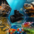 HekouJiub Black Aquarium Cave- Dual-Entrance Fish Tank Tunnel for Aquarium Shrimp & Fish Hideout Underground Tunnel
