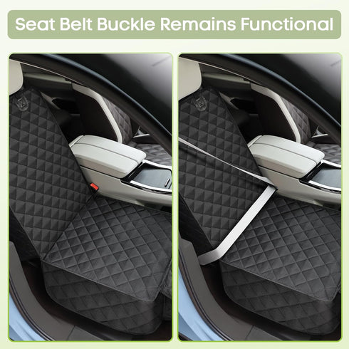 Dog Car Seat Cover for Front Seat, Waterproof Full Protection Pet Car Seat Cover with Side Flaps, Non-Slip Front Seat