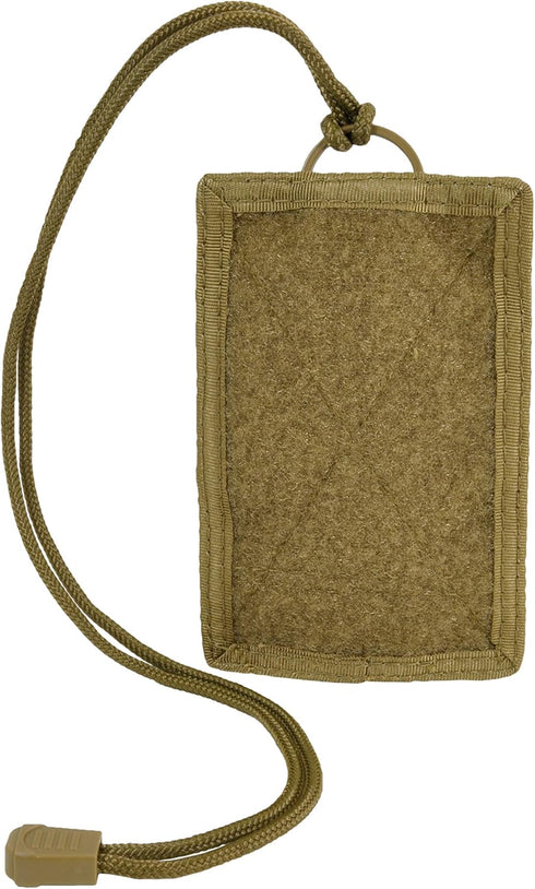 Hazard 4 Badger Velcro Patch Neck Lanyard with Key Ring and Credit Card Organizer, Coyote