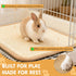 2-in-1 (2PCS, 16x12in) Rabbit Toys & Bunny Mat, Natural Sisal Nesting Pad Scratching Pad for Indoor Cage, Bedding Mat