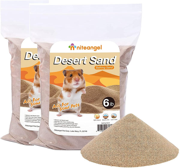 Niteangel Hamster Desert Bath Sand, No-Dust Bath or Potty Litter for Hamster, Chinchillas, Gerbil, Mice