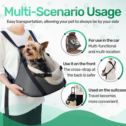 1-7lbs YUDODO Tiny Dog Car Seat for Teacup Chihuahua Yorkie Luxury PU Leather Small Dog Booster Seat with Safety Belt