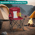 400lbs Outdoor Folding Camping Chair with Cup Holder, Storage Bag, Large Anti-Sink Feet, Capacity, Breathable Mesh