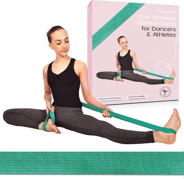 SuperiorBand Ballet Stretch Band for Dancers - Dance Stretch Bands for Gymnastics and Ballet Training, Green