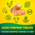 2 Lucky Premium Treats Chicken Wrapped Dog Treats USA Made Raw Hide Sticks for Extra Large Size Dogs Long Lasting