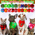 Locmeo 100 Pcs Christmas Dog Bandanas Bulk Xmas Dog Bandanas Adjustable Santa Claus Gingerbread Man Deer Pattern Pet