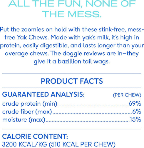 Native Pet Yak Chews (3 X-Large Chews) - Dog Sticks & Chews for Large Dogs