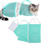 Adjustable Cat Bathing Bag, Puppy Dog Pet Cleaning Shower Net Bag, Anti-bite & Anti-Scratch Cat Bath Washing Restraint Bag, Breathable Mesh Cat Grooming Bag (Green)
