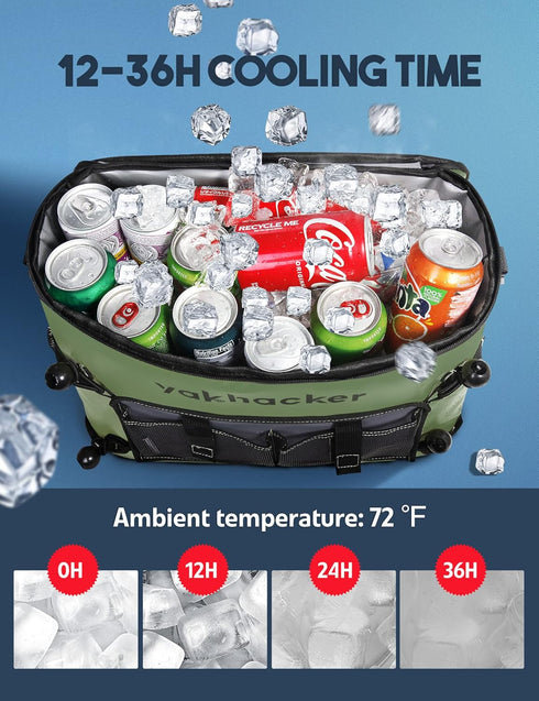 Waterproof Kayak Cooler Bag, Portable Ice Chest for Kayaking, Travel, Lunch, Beaches & Trips, Lawn-Chair Style Seats