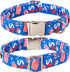 Lionet Paws Patriotic Dog Collar with Bowtie - Soft Comfortable Adjustable American Flag Collar for Dogs (Medium, Neck