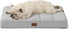 Bedsure Cooling Gel Foam Dog Bed for Large Dogs, Waterproof Orthopedic Egg Foam Bed for Outdoor Comfort, 24"x16", Grey