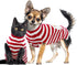 Dog Christmas Sweater, Cute Striped Santa Claus Costume for Small Medium Large Dogs (XXS, Red White Stripe)