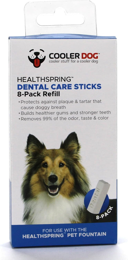 Healthspring Pet Fountain Dental Stick, 8-Pack for Dogs and Cats