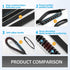 IOKHEIRA Multifunctional Leash with Car Seatbelt for Large, Medium Dogs, Adjustable 4-6 FT Strong Bungee Leash