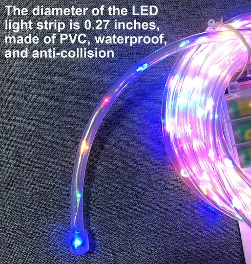 LED Basketball Hoop Lights, Updated Design 18ft LED Rim Light, Waterproof 8 Modes Multicolor for Playing at Night