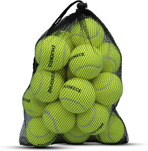 Tennis Balls, 18 Pack Training Balls, Practice Balls with Mesh Bag for Easy Transport, Pet Dog Playing Balls, Fit for