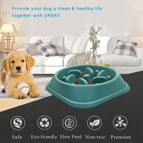 UPSKY Slow Feeder Small Dog Puzzle Bowl Feeder, Anti-Slip, Anti-Bloat, Anti-Choking (12-70 lbs)