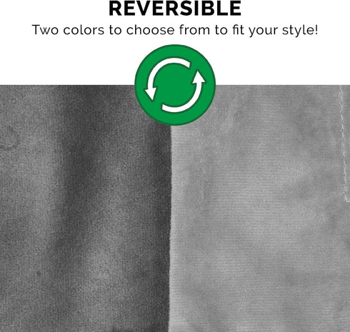 Furhaven Waterproof Throw Blanket for Dogs & Indoor Cats, Washable Two-Tone Luxe Velvet Blanket, Granite Gray, Small