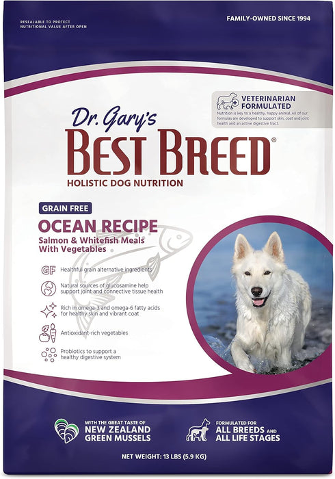 Best Breed Dr. Gary's Grain Free Ocean Recipe Dry Dog Food, 13lbs, Natural