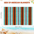 Oudain Mexican Blankets and Throws 45 x 70 Inch, Cotton Outdoor Camping Woven Serape Yoga Blanket