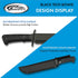SZCO SUPPLIES 15" Black Tech Bowie Blade Knife for Outdoor Survival