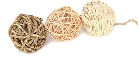 Ware Manufacturing Small Pet Nature Chew Balls Value Pack, Pack of 3 with Bell