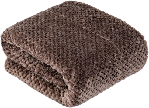 DW-Eagle Grey Plush Fleece Receiving Blanket for Dog, Cat, Couch, Travel & Outdoor, Camping (24" x 32")