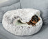 Dog Cave Bed for Small Dogs Cats, Anti-Anxiety Calming Plush Bed, Fluffy Covered Hooded Cozy Burrow, Washable,