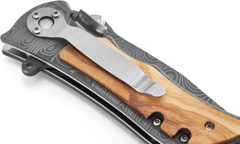 Personalized Engraved Folding Knife for Boyfriend or Husband - Camping Hunting Knives with Pocket Clip for Gifts