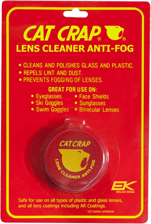 EK World Wide CatCrap SprayOn Care Kit 1oz AntiFog Lens Cleaner, Microfiber Cloth & Optic