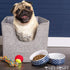 Tug's Stuff Perfect Size Dog Toy Box - Pet Storage Basket for Leash, Blankets, Treats, Clothes, Accessories