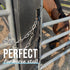 304 Stainless Steel Gate Chain 32" x 5/32" - Safety Hanging Metal Chain with 2 M7 Carabiners for Outdoor Fence &