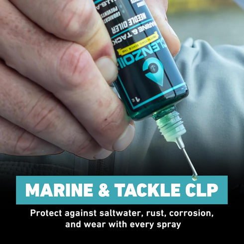 CLENZOIL Marine & Tackle - Fishing Gear Oil Lubricant - for Fish Care Reels, Boat Motors, Downriggers & More - Easily