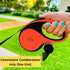 Dog Leash - Retractable Leash for Pets, 16FT Extendable Leash with Removable Poop Bag Dispenser (RED, MEDIUM)