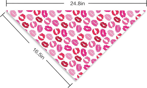 Romantic Heart Pattern Bandana for Dogs and Cats - Perfect for Valentine's Day