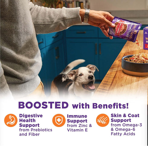 Wellness Bowl Boosters Hearty Toppers, Turkey & Sweet Potatoes Recipe in Savory Bone Broth, 5.5 Ounce Pouch (Pack of 12)