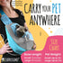 Small Dog Puppy Cat Sling Carrier - Pet Purse Pouch for Travel, Front Backpack Chest Holder for Yorkie Chihuahua (Blue)