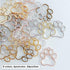 OLYCRAFT 24PCS Dog Paw Open Bezel Charms, 29x32mm Alloy Frame Pendants for Resin Jewelry Making – 6 Colors