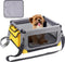 Deluxe Foldable Dog Car Seat for Small Dogs Under 20 lbs, Washable Pet Booster Seat with Mat, Storage Pocket, Dual