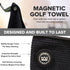 Magnetic Golf Towel for Bags - Microfiber Waffle Golf Towels for Men & Women with Magnet (Blue)
