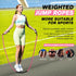 Jump Rope, Weighted Jump Rope for Women, Adult Skipping Rope for Fitness, Home Gym Workout Equipment, Heavy Exercise Jumpropes for Weight Loss, Shape body, Strength Training, Total Body Workout by KUZARO