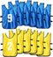 Haysandy 24 Pcs Pinnies Scrimmage Vests and 48 Pieces Iron on Numbers