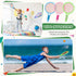 Wettarn 8 Pcs Plastic Kids Tennis Racket Set with 4 Tennis Balls and 4 Shuttlecocks for Outdoor Sports Gifts