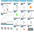 Surf Fishing Tackle Kit, 173pcs Ocean Saltwater Fishing Gear, Lures, Rigs, Weights, Hooks, Accessories