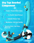 Greatever Snorkel Set Adult, Pano 3 Window Snorkel Mask, Anti-Fog Scuba Diving Mask, Dry Top Snorkel Goggles