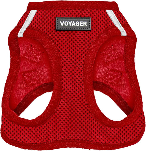 Best Pet Supplies Voyager Step-in Air Dog Harness - All Weather Mesh, Reflective, No Pull, Red, M