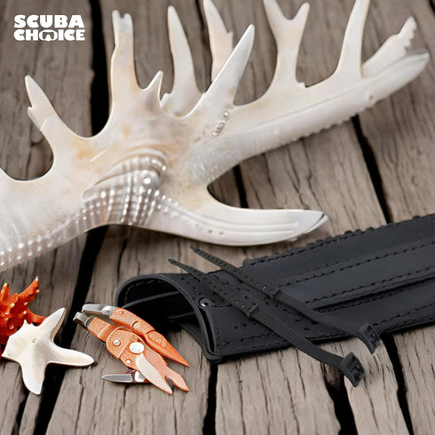Scuba Choice Diving Rubber Knife Straps - Pair, Black, 20" Long for Secure Attachment