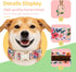 Dog Collars, Spring Blue Floral Print Pet Collar Holiday Light Pink Durable Adjustable Pendant Gift Collar with Quick