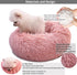 Pink Puppy Bed, 15 Inch Washable Donut Soft Small Pet Bed, Anti-Anxiety Round for Pets up to 5 lbs