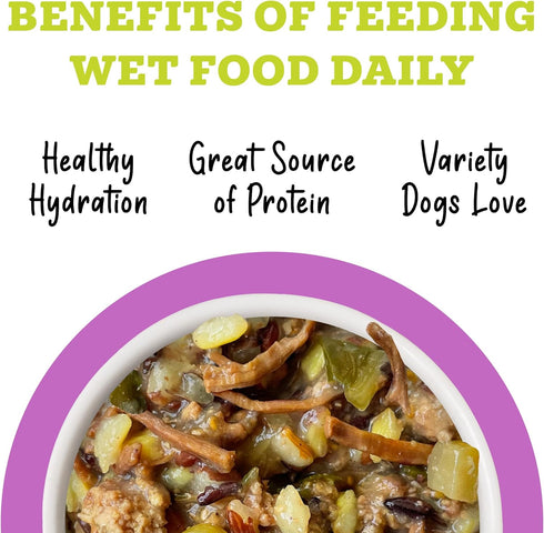 6oz (Pack 8) Weruva Awesome Bouncy Wet Dog Food, Beef & Brown Rice, Can